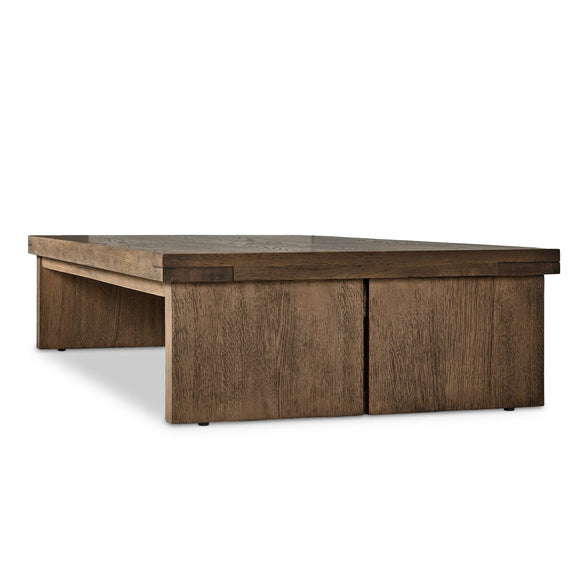 Warby Coffee Table - Worn Oak Veneer