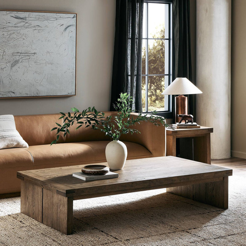 Warby Coffee Table - Worn Oak Veneer