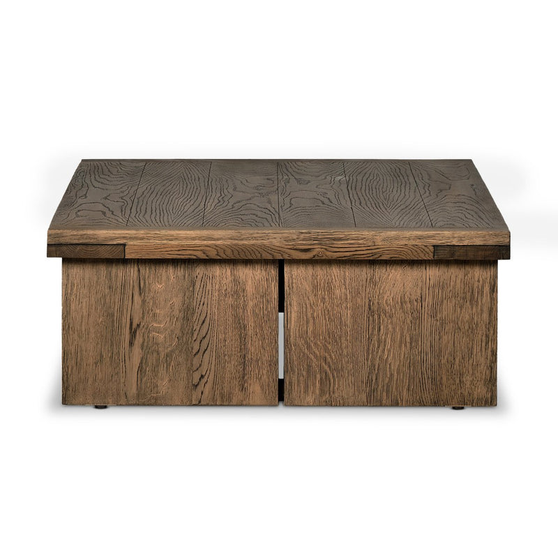 Warby Coffee Table - Worn Oak Veneer