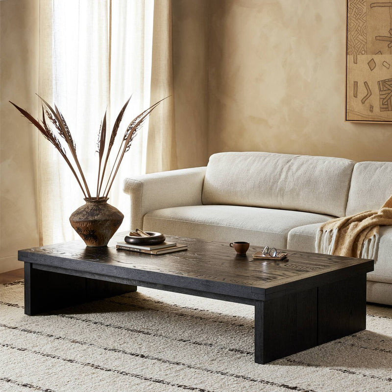Warby Coffee Table - Worn Black Veneer