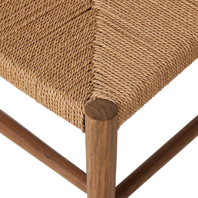 Ladder Back Outdoor Dining Chair - Stained Toasted Brown
