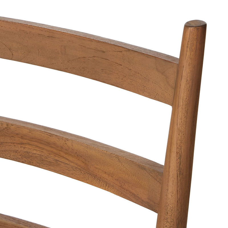 Ladder Back Outdoor Dining Chair - Stained Toasted Brown