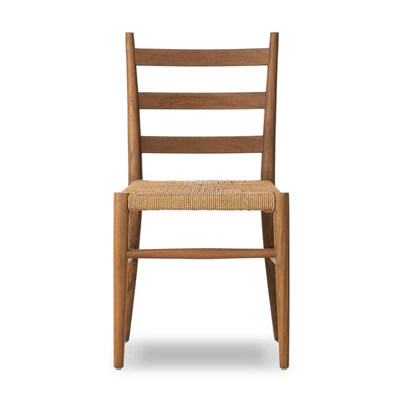 Ladder Back Outdoor Dining Chair - Stained Toasted Brown