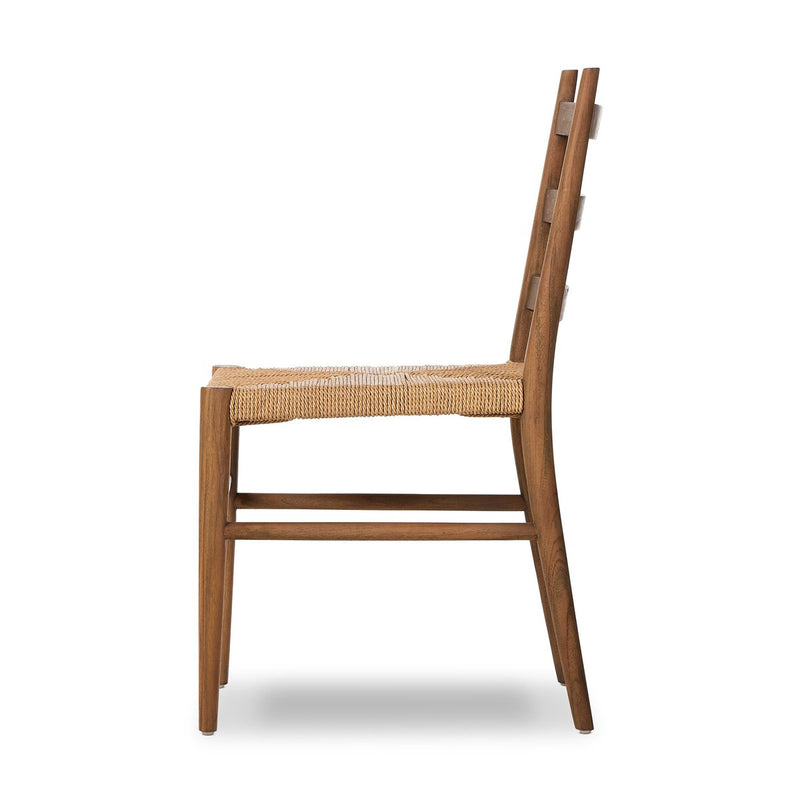 Ladder Back Outdoor Dining Chair - Stained Toasted Brown