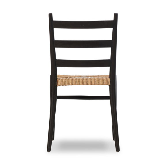 Ladder Back Outdoor Dining Chair - Aged Ebony Teak