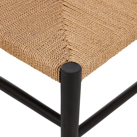 Ladder Back Outdoor Dining Chair - Aged Ebony Teak