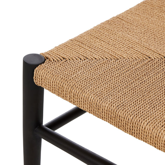 Ladder Back Outdoor Dining Chair - Aged Ebony Teak