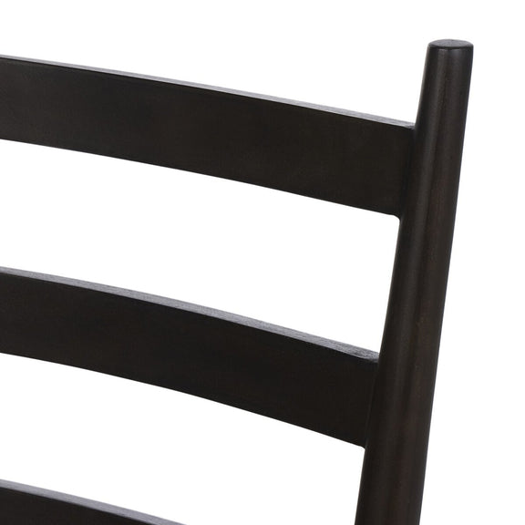 Ladder Back Outdoor Dining Chair - Aged Ebony Teak