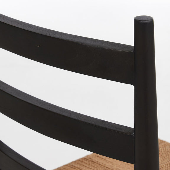 Ladder Back Outdoor Dining Chair - Aged Ebony Teak
