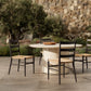 Ladder Back Outdoor Dining Chair - Aged Ebony Teak