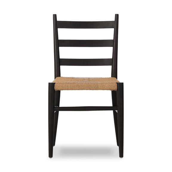 Ladder Back Outdoor Dining Chair - Aged Ebony Teak