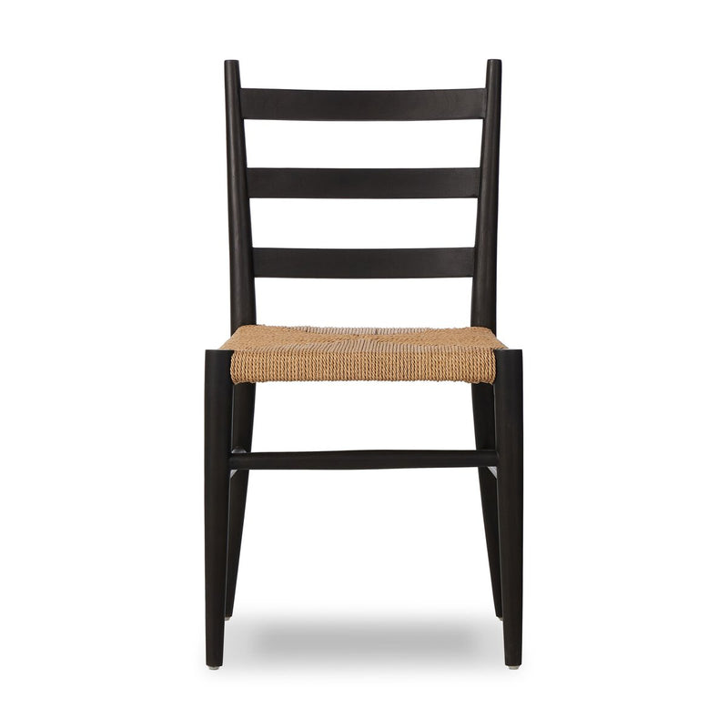 Ladder Back Outdoor Dining Chair - Aged Ebony Teak