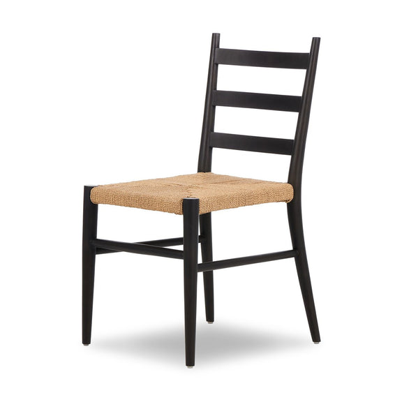 Ladder Back Outdoor Dining Chair - Aged Ebony Teak