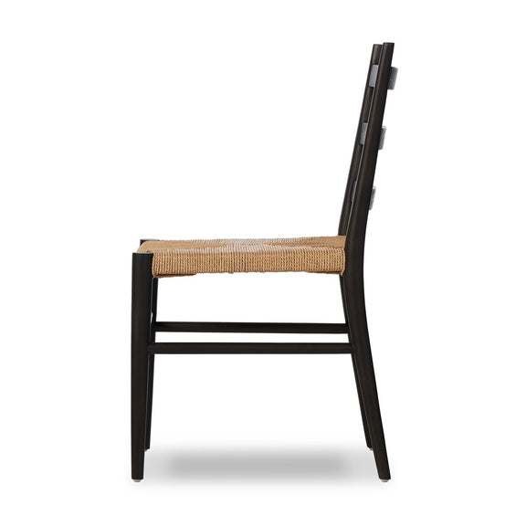 Ladder Back Outdoor Dining Chair - Aged Ebony Teak