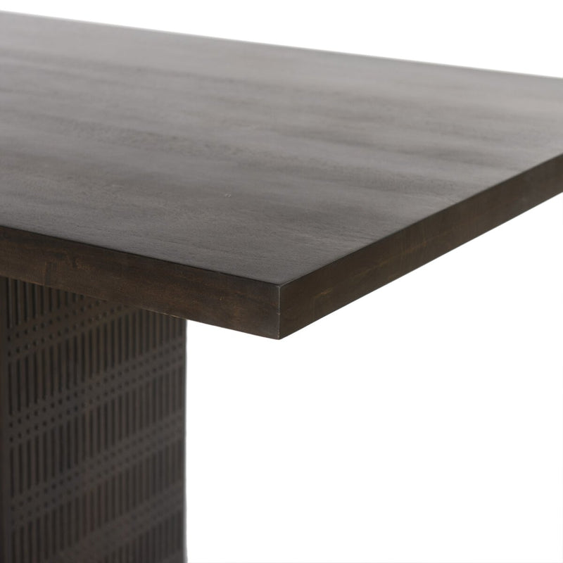 Kelby Dining Table - Carved Vintage Brown