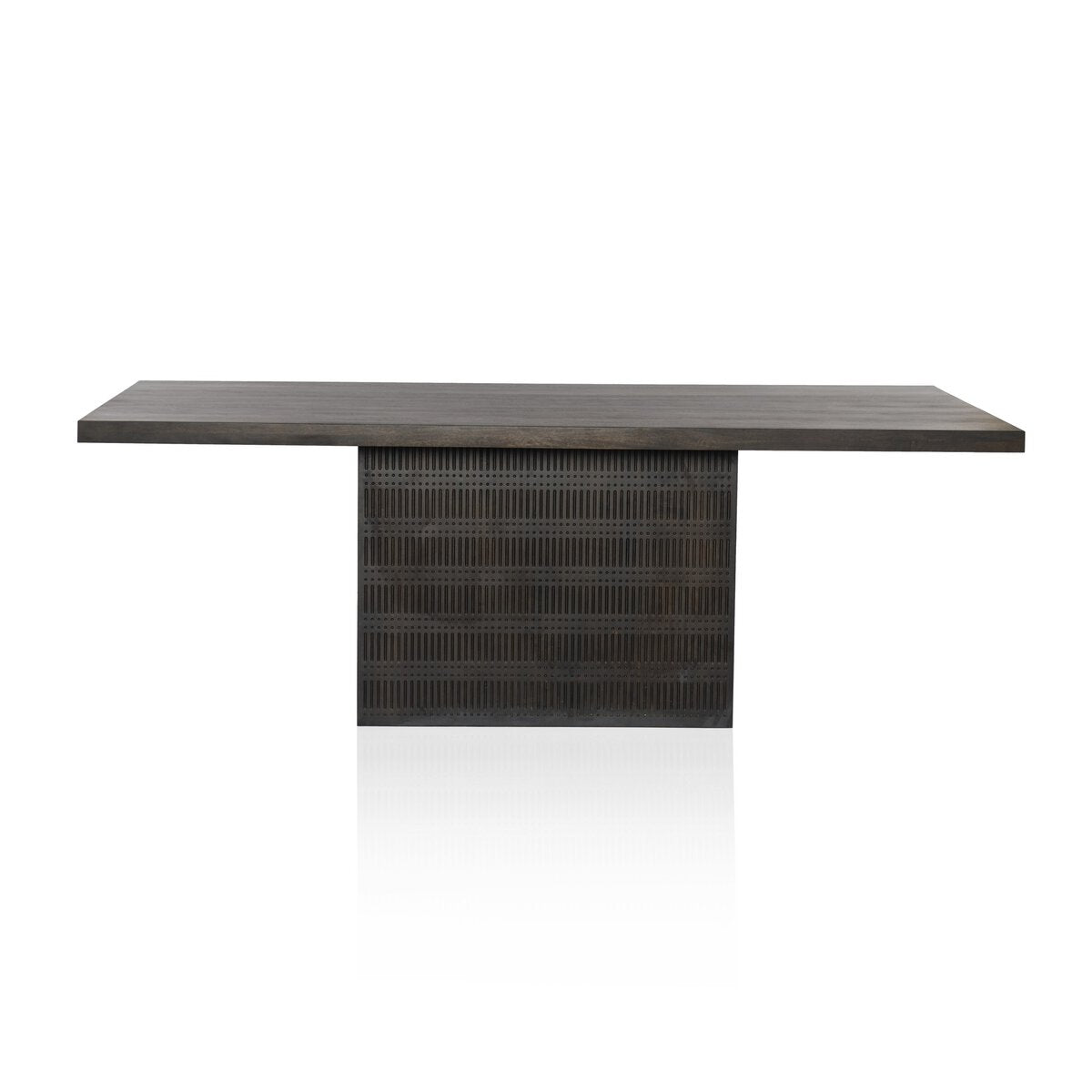 Kelby Dining Table - Carved Vintage Brown