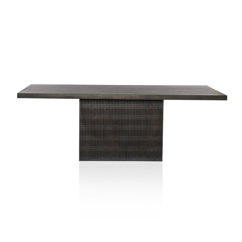 Kelby Dining Table - Carved Vintage Brown