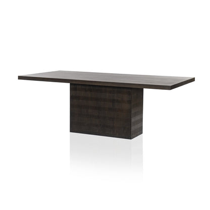 Kelby Dining Table - Carved Vintage Brown