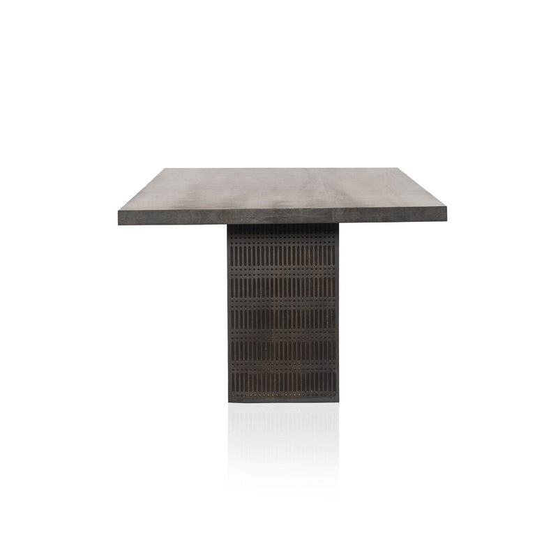 Kelby Dining Table - Carved Vintage Brown