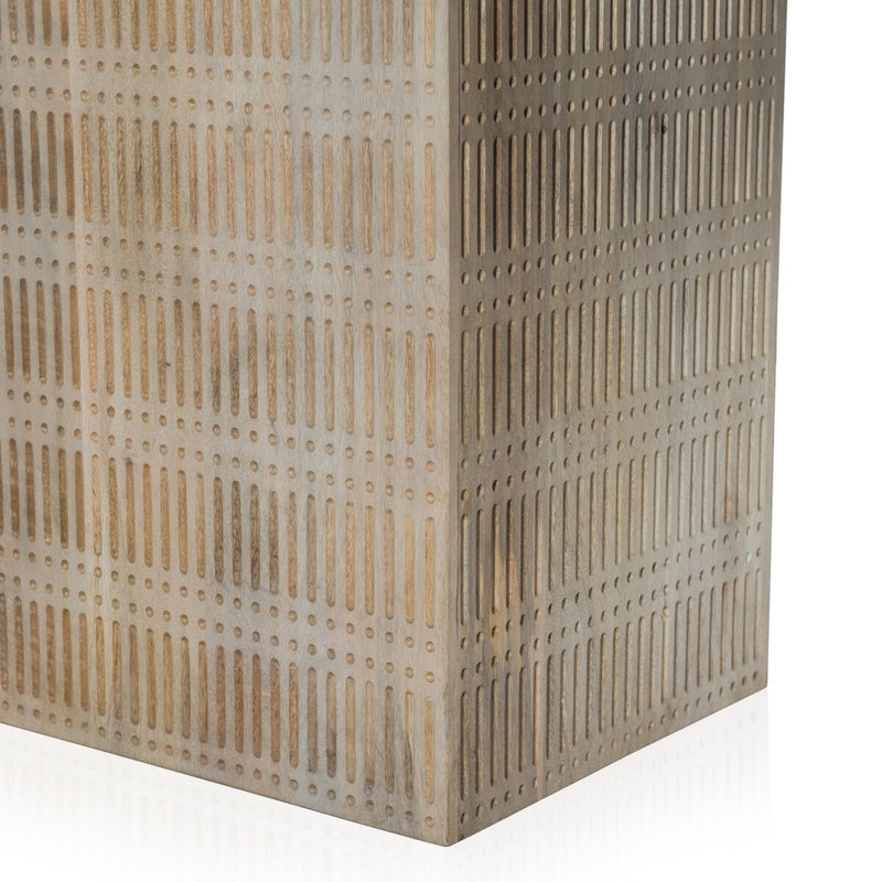 Kelby Dining Table - Light Wash Carved Mango