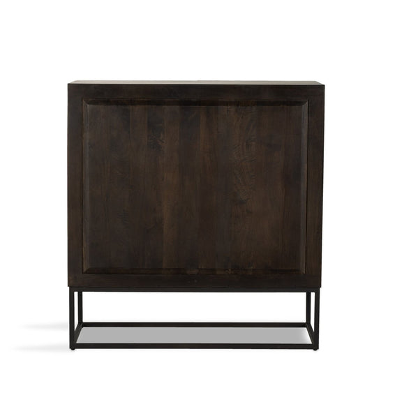 Kelby Bar Cabinet - Carved Vintage Brown