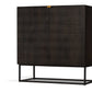 Kelby Bar Cabinet - Carved Vintage Brown