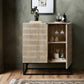 Kelby Bar Cabinet - Light Wash Carved Mango