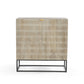 Kelby Bar Cabinet - Light Wash Carved Mango