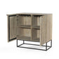 Kelby Bar Cabinet - Light Wash Carved Mango