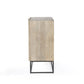 Kelby Bar Cabinet - Light Wash Carved Mango