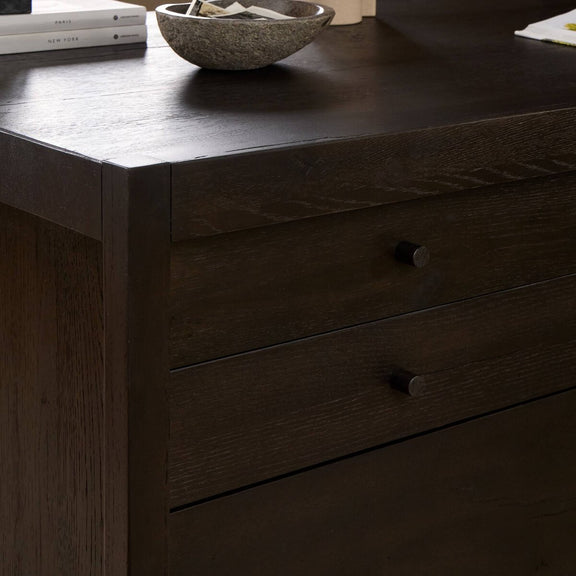 Suspension Desk - Smoked Black Veneer
