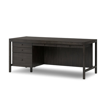 Suspension Desk - Smoked Black Veneer
