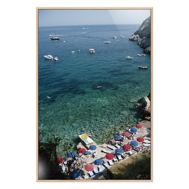 Porto Ercole Beach by Slim Aarons - White Oak Floater