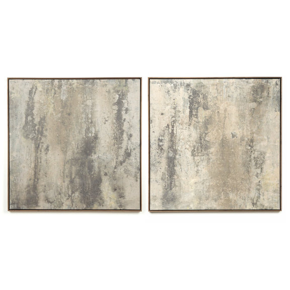 Penumbra I Diptych - Rustic Walnut Floater