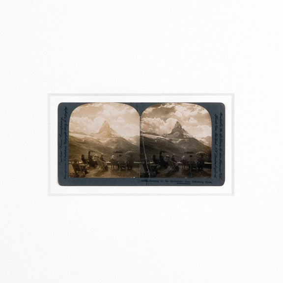 Looking At The Matterhorn by Gold Rush Art Co - Rustic Walnut