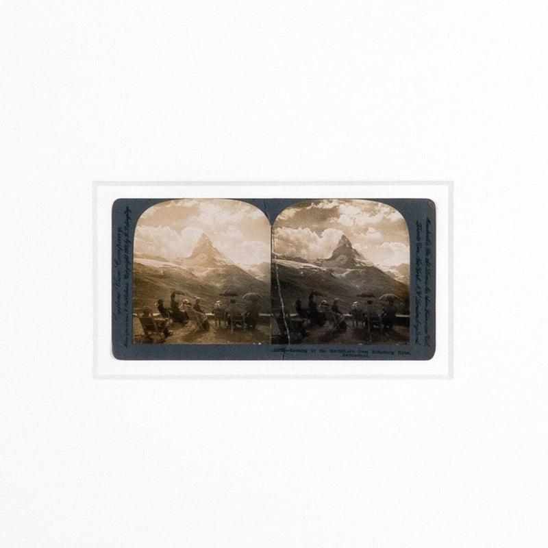 Looking At The Matterhorn by Gold Rush Art Co - Rustic Walnut