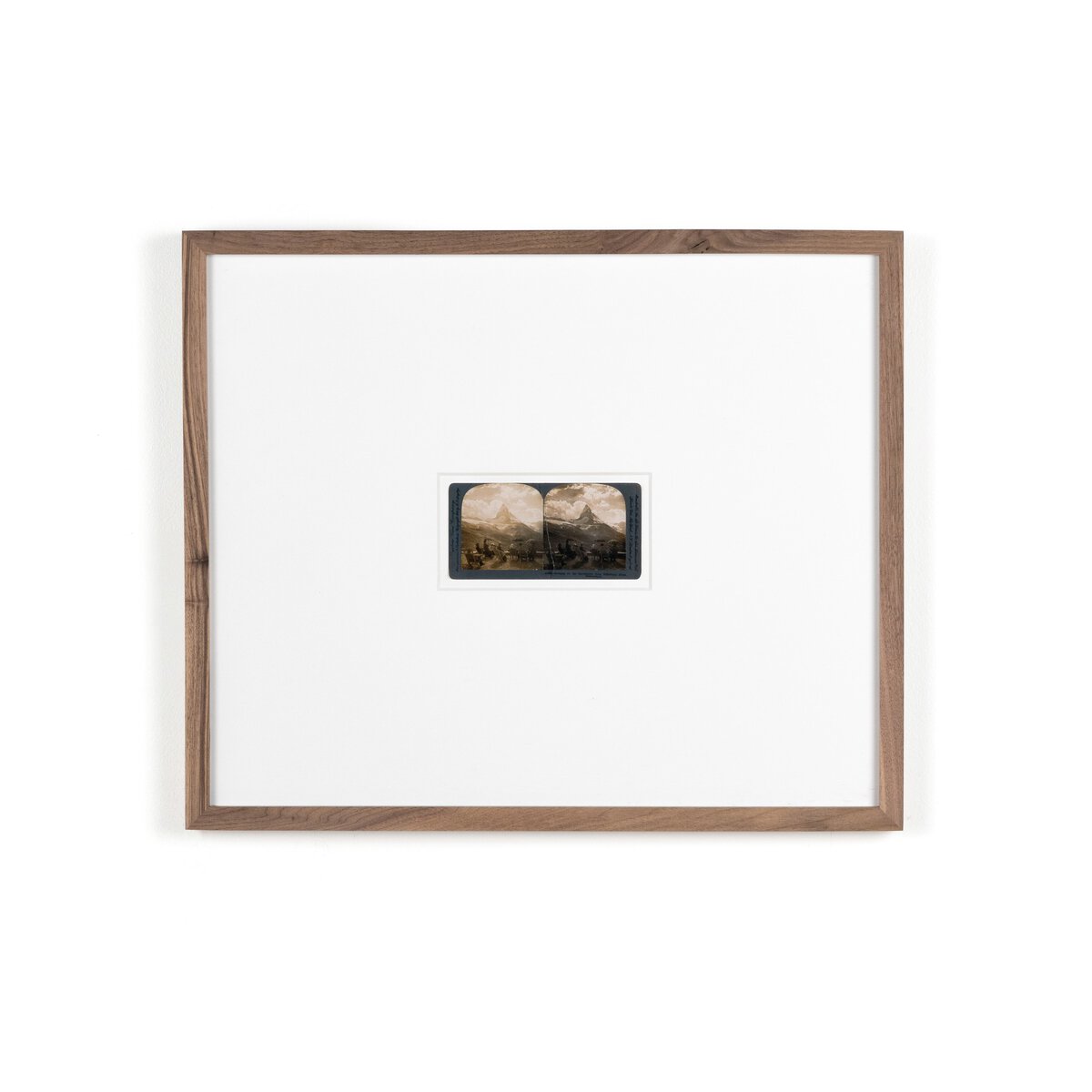 Looking At The Matterhorn by Gold Rush Art Co - Rustic Walnut