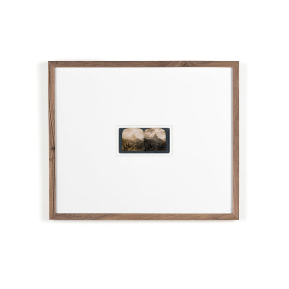 Looking At The Matterhorn by Gold Rush Art Co - Rustic Walnut