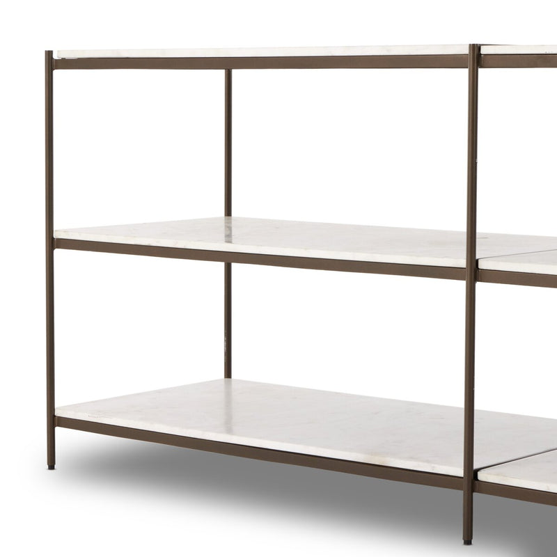 Felix Large Console Table - Antique Brass
