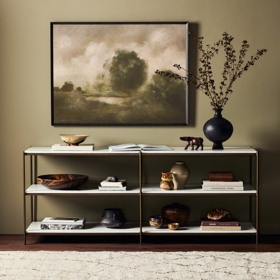 Felix Large Console Table - Antique Brass