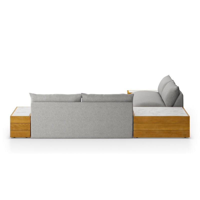 Grant Outdoor 2Pc Sectional W/ Coffee & End Tables