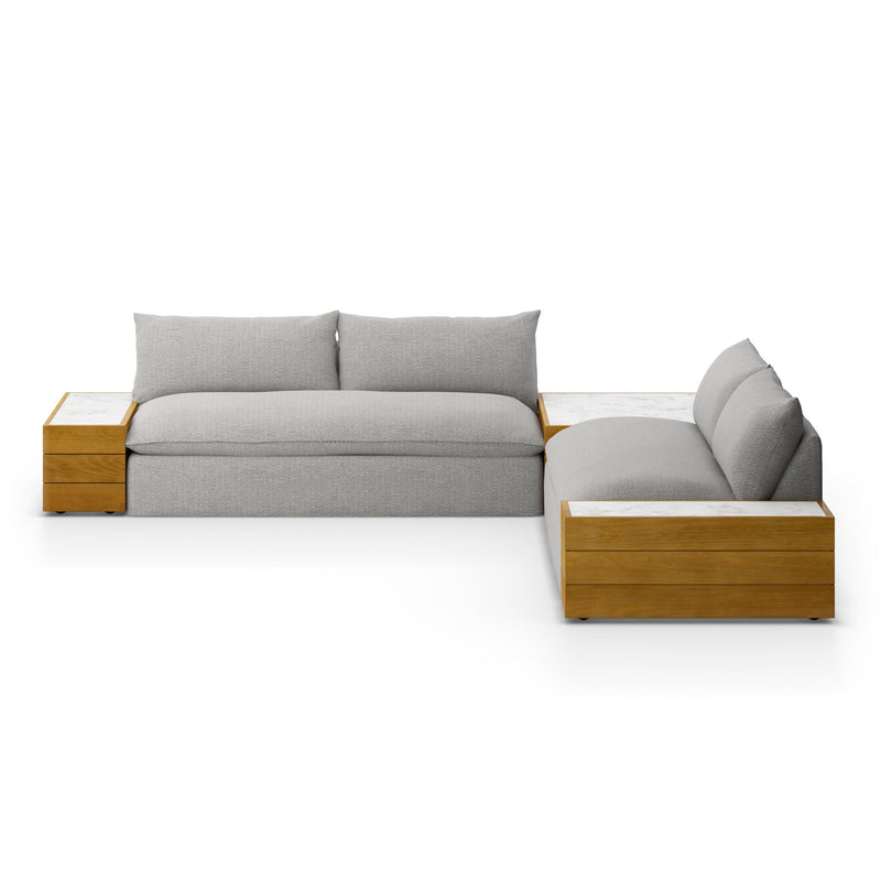 Grant Outdoor 2Pc Sectional W/ Coffee & End Tables