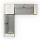 Grant Outdoor 2Pc Sectional W/ Coffee & End Tables