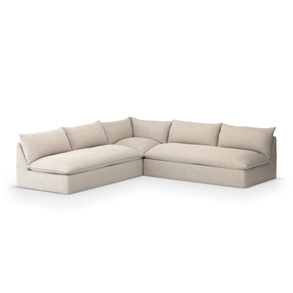 Grant Outdoor 3-Piece Sectional - Faye Sand