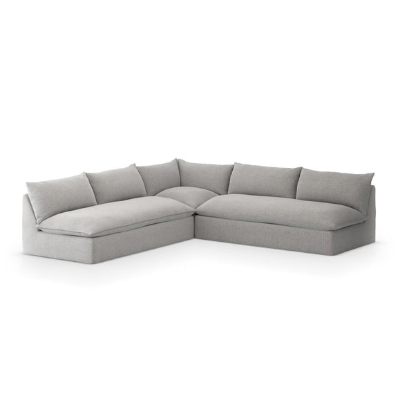 Grant Outdoor 3-Piece Sectional - Faye Ash