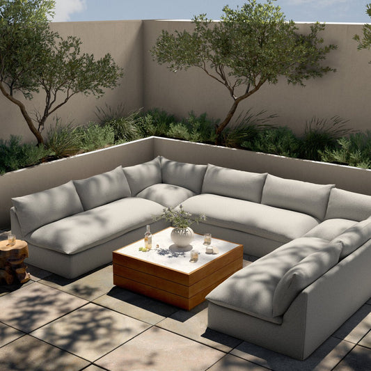 Grant Outdoor 5-Piece Sectional - Faye Ash