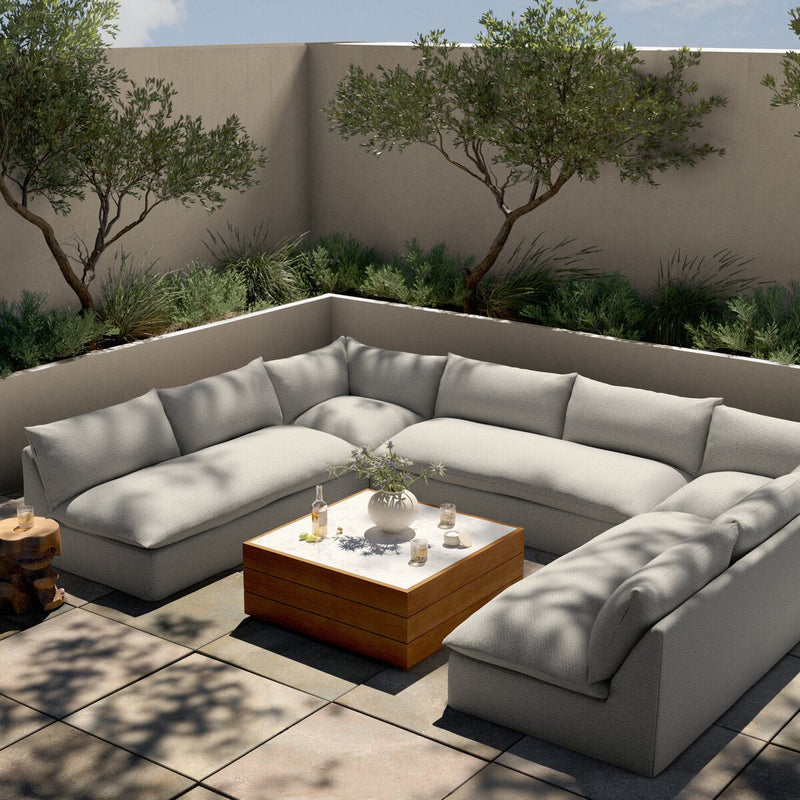 Grant Outdoor 5-Piece Sectional - Faye Ash