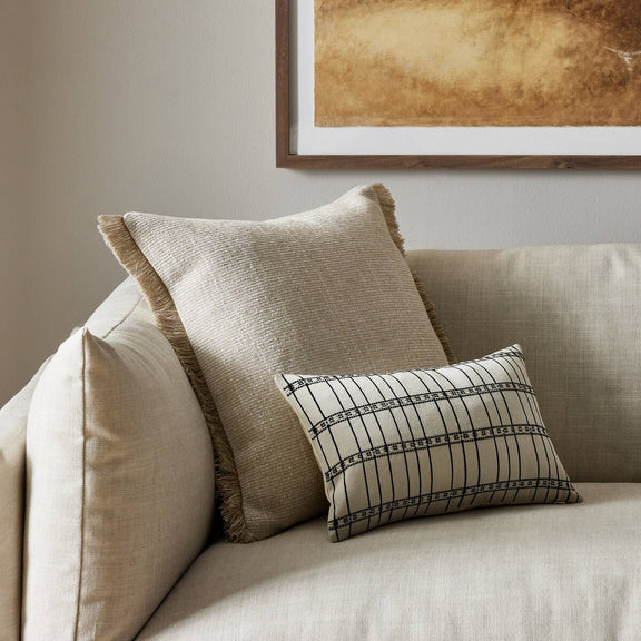 Handwoven Chiapas Pillow - Ivory Cotton