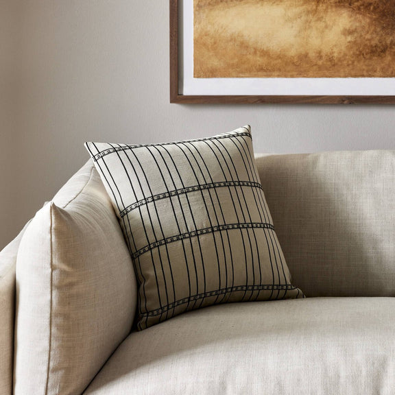 Handwoven Chiapas Pillow - Ivory Cotton
