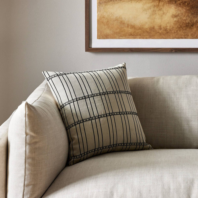 Handwoven Chiapas Pillow - Ivory Cotton